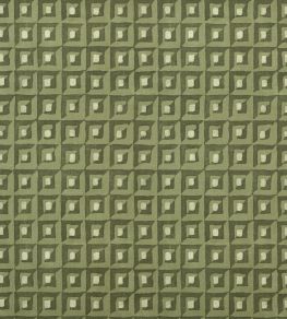 Square Dance Wallpaper by Thibaut Olive Green