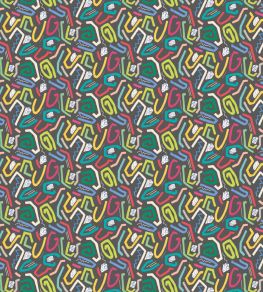 Squiggle Wallpaper by Ohpopsi Onyx Bright