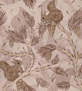 Squirrel Mountain Wallpaper by Rebel Walls Pink
