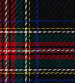 Stewart Black Mod Fabric by The Isle Mill Black