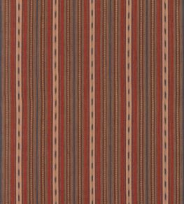 Stony Stripe Fabric by Mulberry Home Rust/Blue