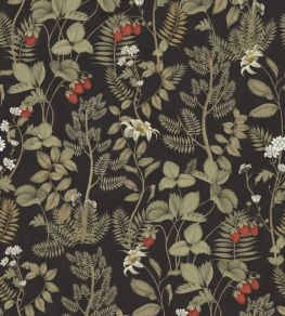Strawberry Field Wallpaper by Casadeco Noir Fusain