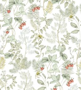 Strawberry Field Wallpaper by Casadeco Vert D'eau