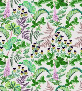 Strawberry Fields Fabric by Parker & Jules Spring Green