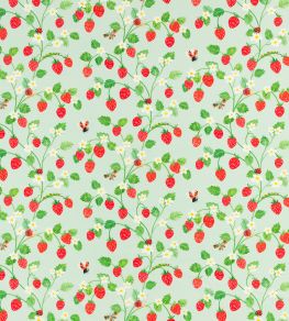 Strawberry Patch Fabric by Villa Nova Green