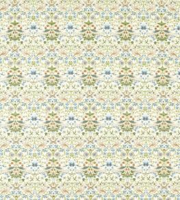 Strawberry Thief Embroidery Fabric by Clarke & Clarke Apple/Blue