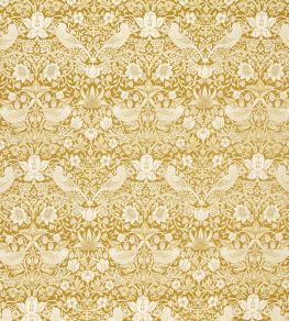 Strawberry Thief Jacquard Fabric by Clarke & Clarke Chartreuse