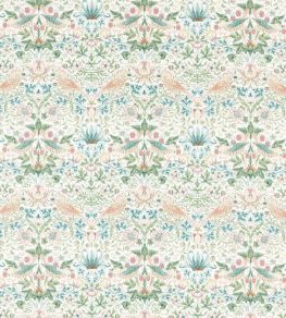 Strawberry Thief Fabric by Morris & Co Cochineal / Willow