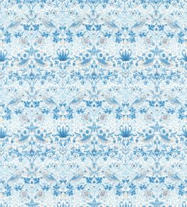 Strawberry Thief Fabric by Morris & Co Woad