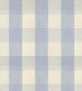 Suffolk Check Large Fabric by Ian Mankin Bluebell