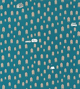 Summer Camp Wallpaper by Caselio Bleu Jean