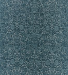 Sunflower Caffoy Velvet Fabric by Morris & Co Webbs blue