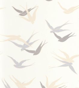 Swallow Wallpaper by Casadeco Blanc Neige