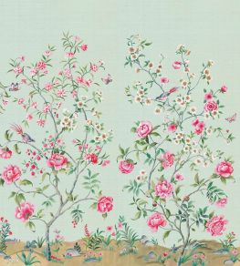 Swan Lane Mural by Today Interiors Mint Cream