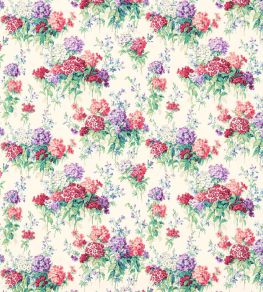 Sweet Williams Fabric by Sanderson Jade/Red