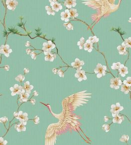 Swithins Walk Linen Wallpaper by Today Interiors Spearmint