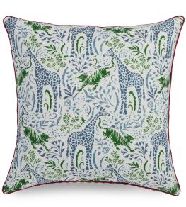 Sylvan Cushion 55 x 55cm by James Hare Blue/Green