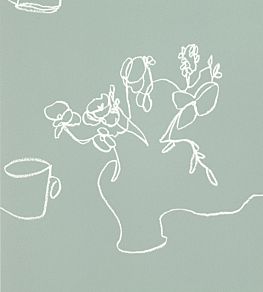 Tabletop Wallpaper by Villa Nova Teal