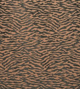 Tadoba Velvet Fabric by Anna French Charcoal on Caramel
