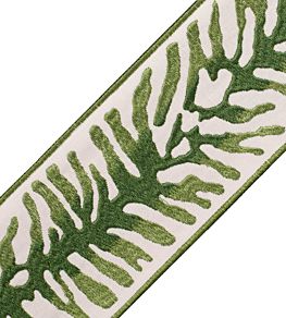 Tahiti Embroidered Border Trimming by Samuel & Sons Kelp