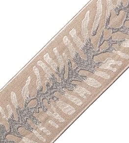 Tahiti Embroidered Border Trimming by Samuel & Sons Pebble