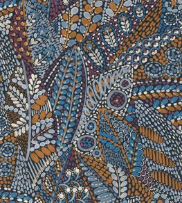 Talavera Wallpaper by Casamance Marine/Ocre