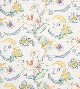 Tambora Fabric by Jane Churchill Blue/Ochre