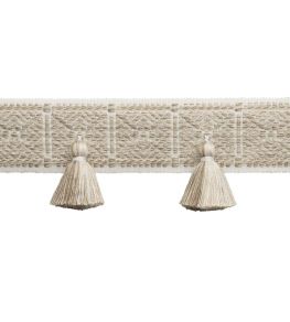 Taos Tasseled Border Trimming by Samuel & Sons White Sands