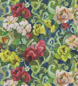 Tapestry Flower Fabric by Designers Guild Vintage Green