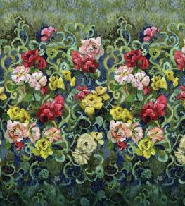 Tapestry Flower Mural by Designers Guild Vintage Green