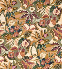 Tehuana Wallpaper by Casamance Kaki/Ocre