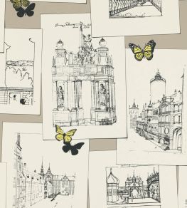 The Butterfly Effect Wallpaper by Langelid Von Bromssen Dusty Lemon
