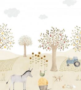 The Farm Adventures With Donkey Mural by Casadeco Naturel