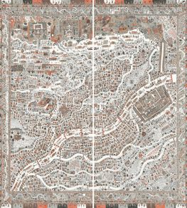 The Map Maxi Mural by Lewis & Wood Satsuma Soot