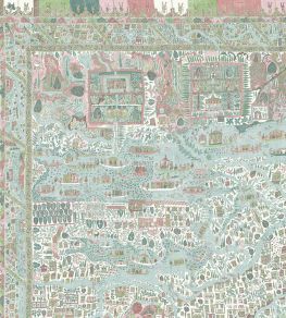 The Map Mini Mural by Lewis & Wood Pistachio Rose