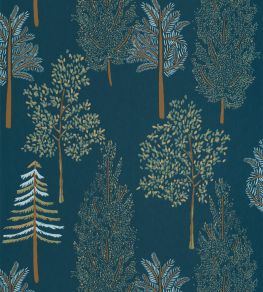 The Tree House Wallpaper by Caselio Bleu Nuit
