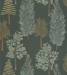 The Tree House Wallpaper by Caselio Vert Kaki