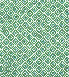 Indian Diamond Fabric by Thibaut Green
