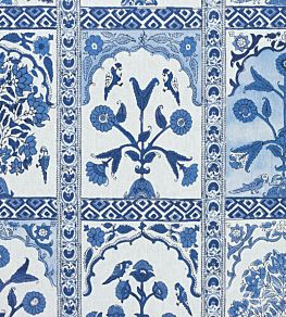 Indian Panel Fabric by Thibaut Blue
