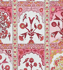 Indian Panel Fabric by Thibaut Pink
