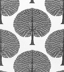 Mulberry Tree Fabric by Thibaut Black and White