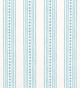 New Haven Stripe Fabric by Thibaut Turquoise