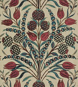Corneila Fabric by Thibaut Red/Teal