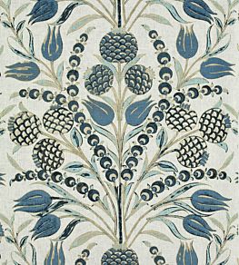 Corneila Fabric by Thibaut Aqua/Blue