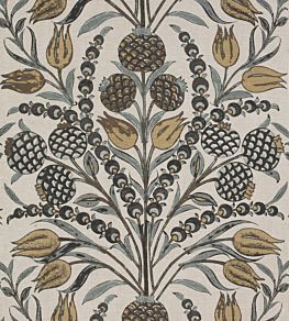 Corneila Fabric by Thibaut Grey/Gold