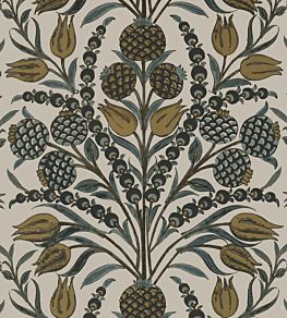 Corneila Wallpaper by Thibaut Grey/Gold