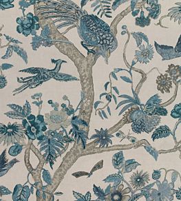 Coromandel Fabric by Thibaut Slate Blue