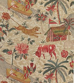 Tiger Reserve Fabric by Thibaut Wheat