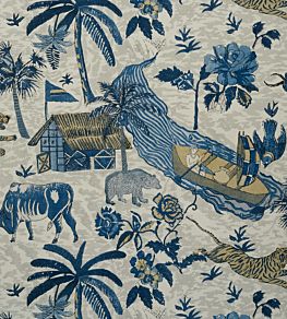 Tiger Reserve Wallpaper by Thibaut Navy