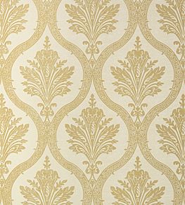 Clessidra Wallpaper by Thibaut Metallic Gold/Cream